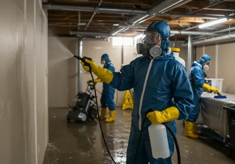 Basement Sanitization and Antimicrobial Treatment process in Alexandria, AL