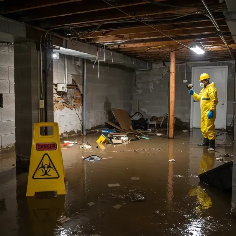 Flooded Basement Electrical Hazard in Alexandria, AL Property